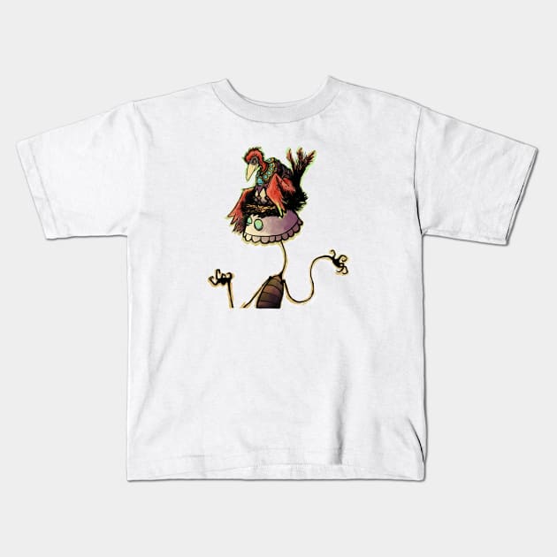 Bird of unfortunate thought Kids T-Shirt by Tricknologic